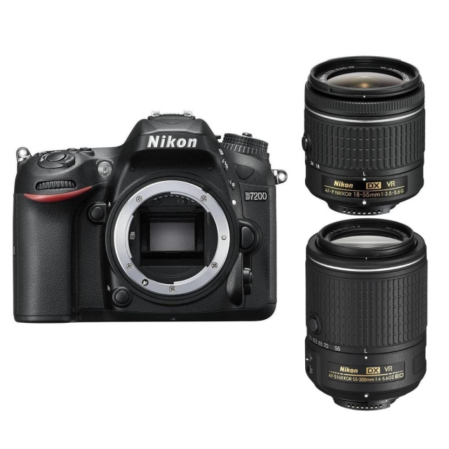 Nikon D7200 + 18-55 AF-P VR + 55-200 VR II